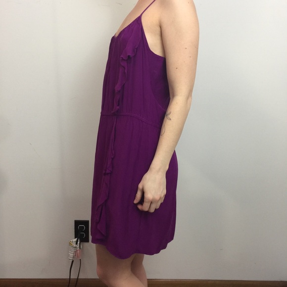 Parker Magenta Purple Silk Sleeveless Dress - Picture 3 of 8